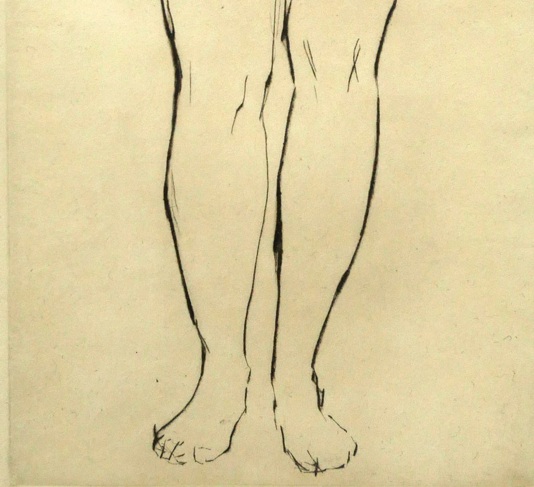 舟越保武「裸婦立像」銅版画 拡大画像3