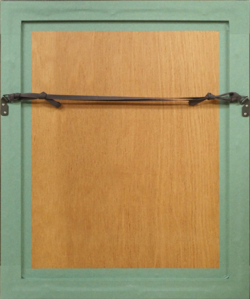 舟越保武「裸婦立像」銅版画 額縁裏側画像