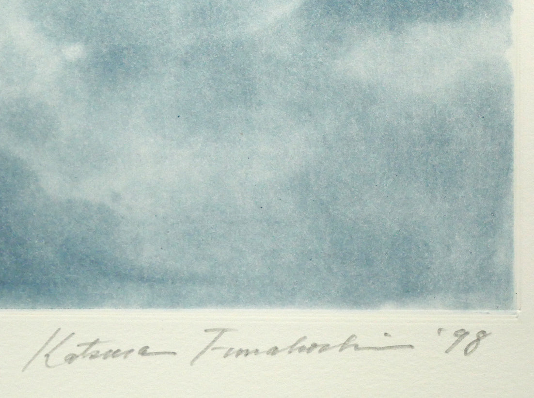 舟越桂「雪のにおい」銅版画 本人直筆鉛筆サイン、年記(1998年作)