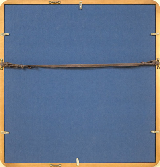 古沢岩美「裸婦」鉛筆デッサン・色紙 額縁裏側画像