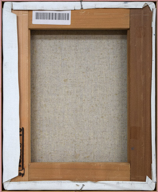 古沢岩美「裸婦」油絵・F3号 キャンバス裏側画像