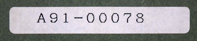 古沢岩美「裸婦」油絵・F3号 額裏シール拡大画像(「一枚の繪」管理番号シール)