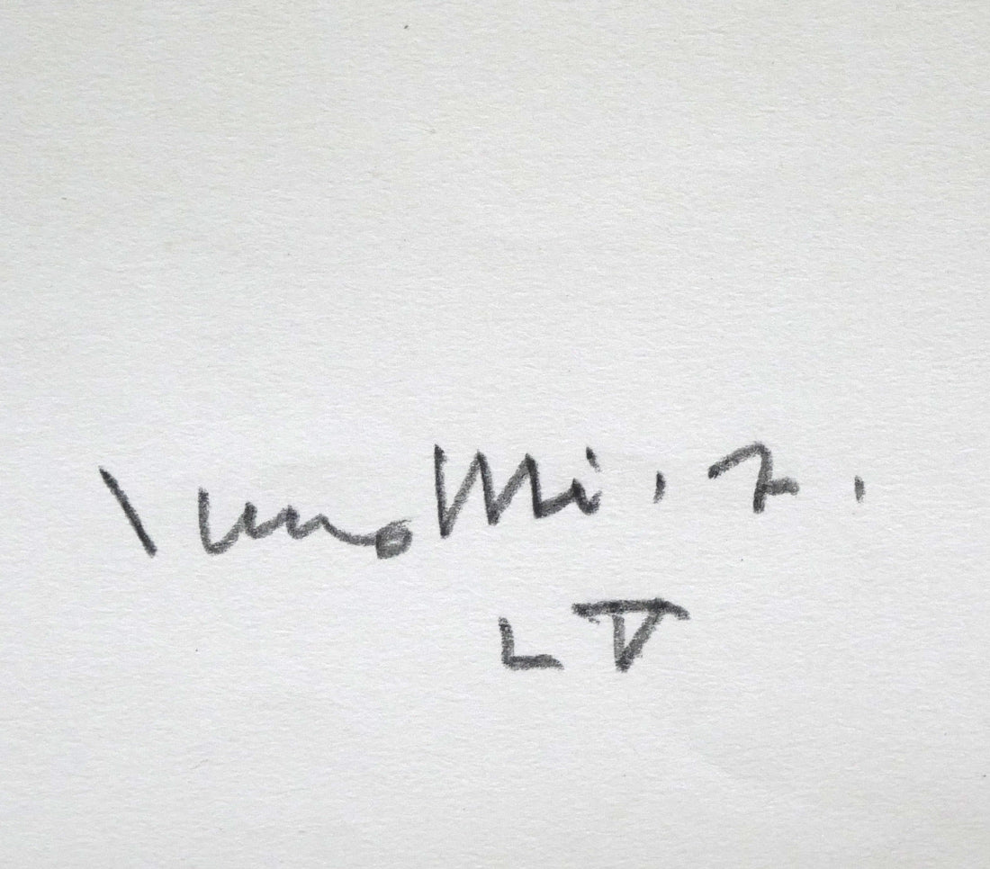 古沢岩美「裸婦」コンテ素描・8号 サイン拡大画像