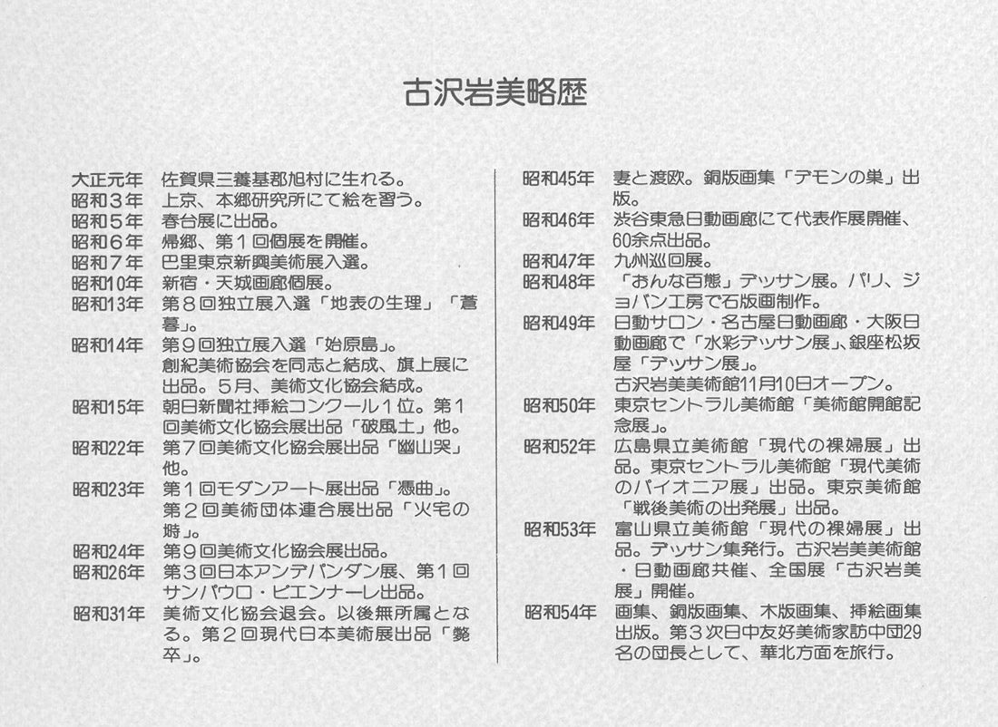 古沢岩美「裸婦」パステル画・20号 肉筆証明書画像1 拡大画像2