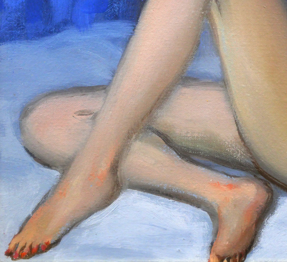 古沢岩美「裸婦」油絵・SM・1992年作 拡大画像3