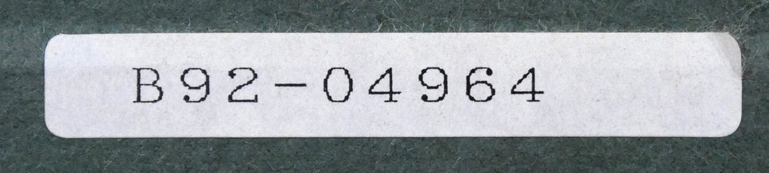 古沢岩美「裸婦」油絵・SM・1992年作 額裏シール拡大画像1(「一枚の繪」管理番号シール)