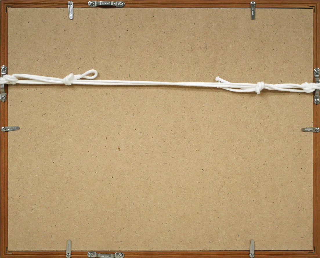 作者不明「南佛スケッチ バンドールの家」水彩画(14.4×20.5cm) 額縁裏側画像