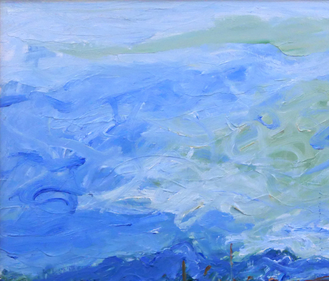 ジャン・フサロ(Jean Fusaro)「競馬場(Champ de course)」油絵・F8号 拡大画像1