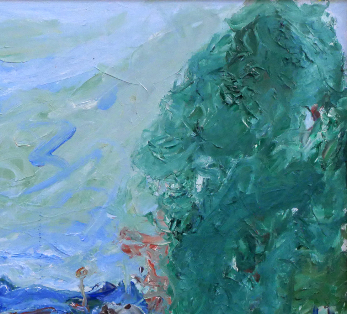 ジャン・フサロ(Jean Fusaro)「競馬場(Champ de course)」油絵・F8号 拡大画像2