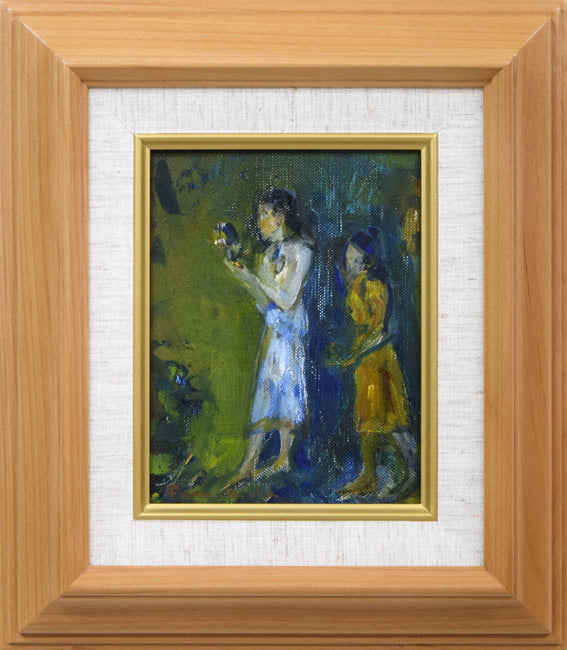 伏木田光夫「人物」油絵・F0号