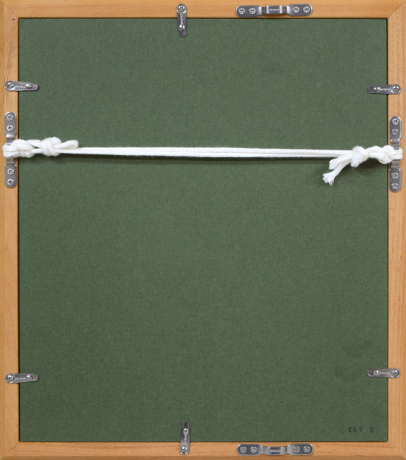 伏木田光夫「人物」油絵・F0号 額縁裏側画像