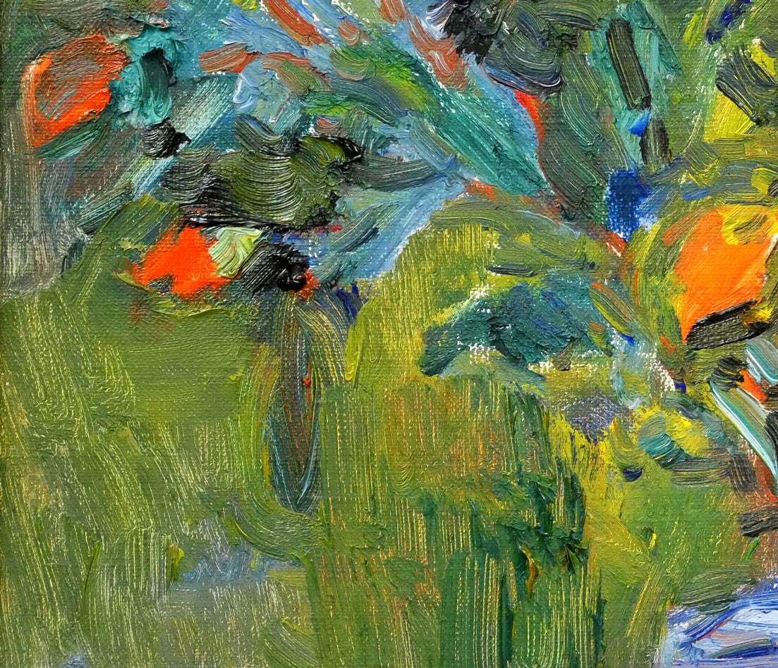 伏木田光夫「椿」油絵・F6号 拡大画像3