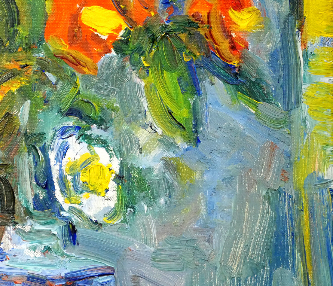 伏木田光夫「椿」油絵・F6号 拡大画像4