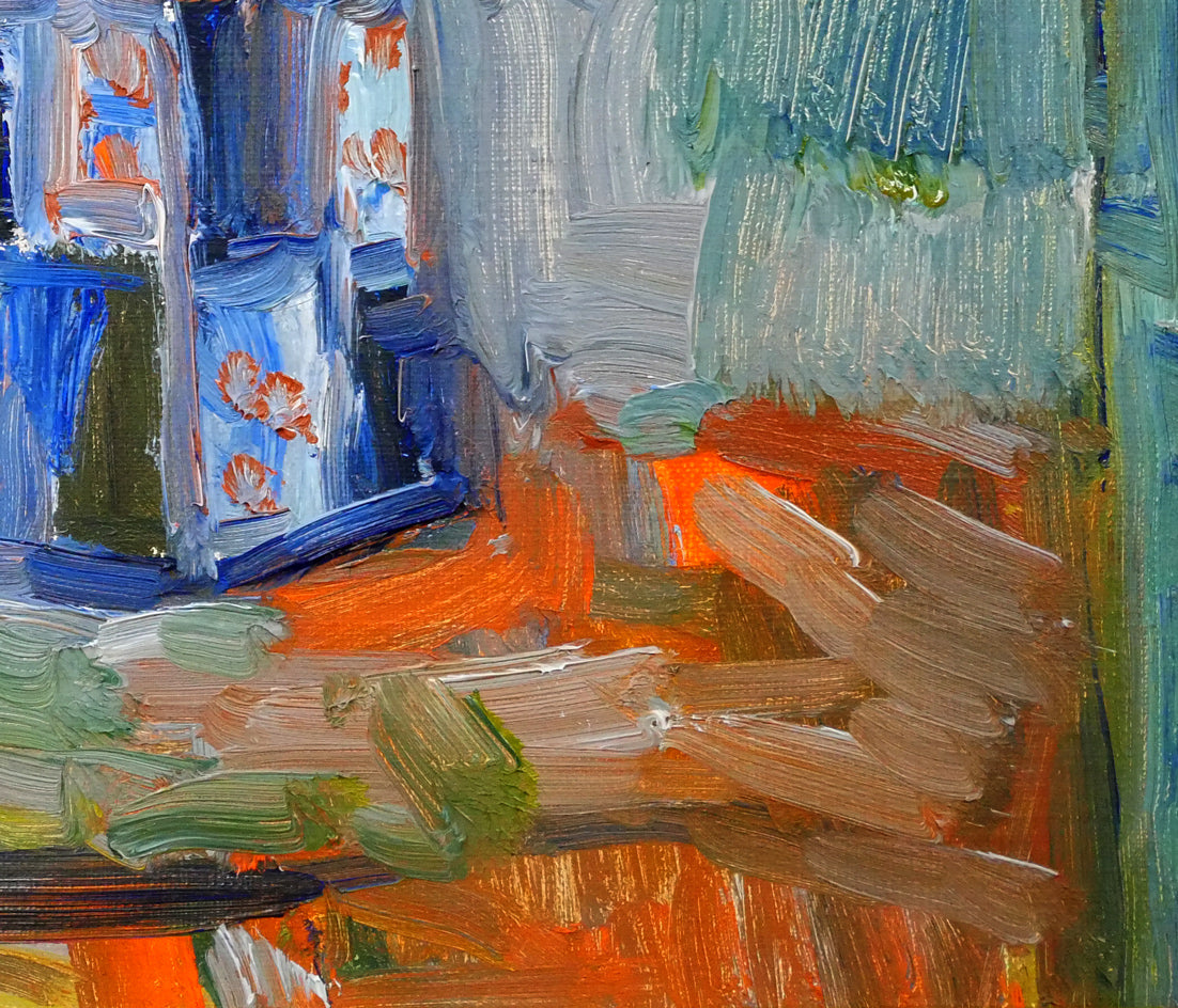 伏木田光夫「椿」油絵・F6号 拡大画像8