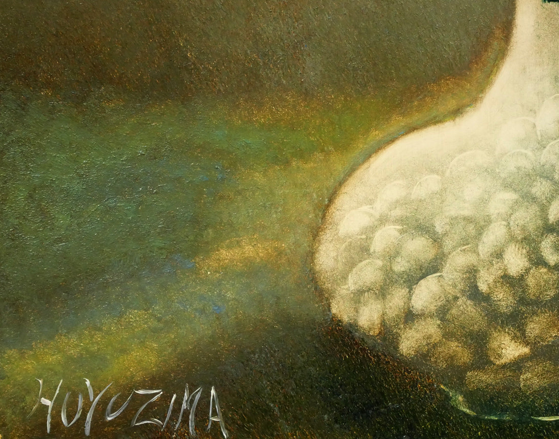 冬島大二郎「薔薇」油絵・F6号 拡大画像3