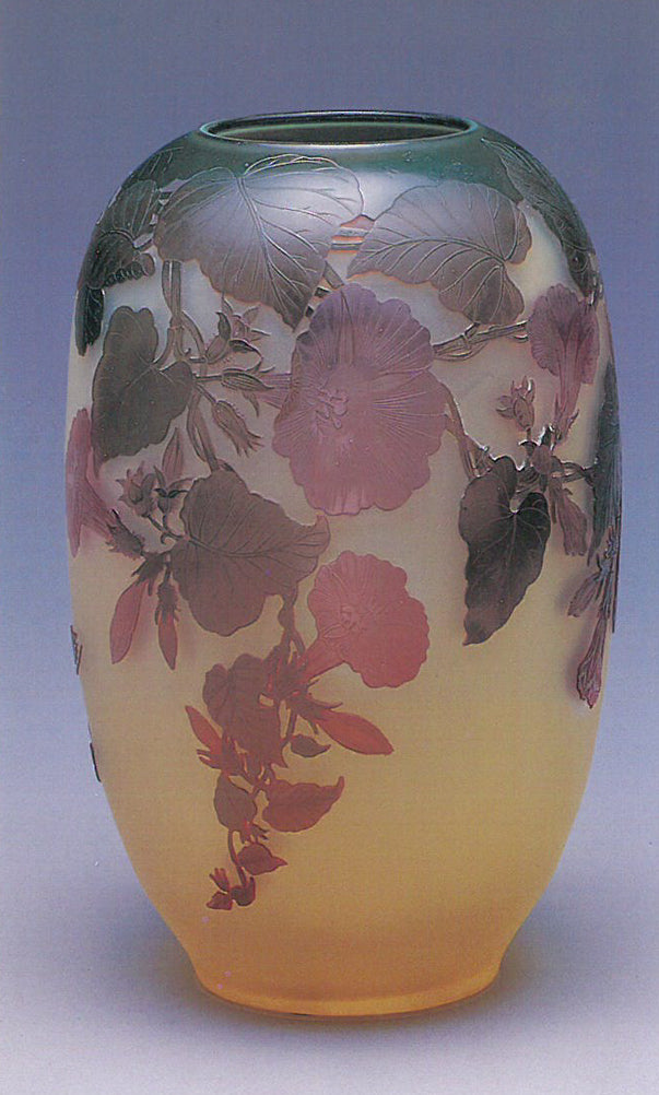 エミール ガレ(Emile Galle)「朝顔文花入」被せガラス・アシッド 資料内容2拡大画像1