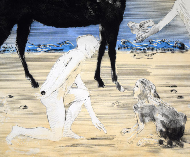 ポール・ギヤマン(Paul Guiramand)「ペガサス」銅版画 拡大画像4