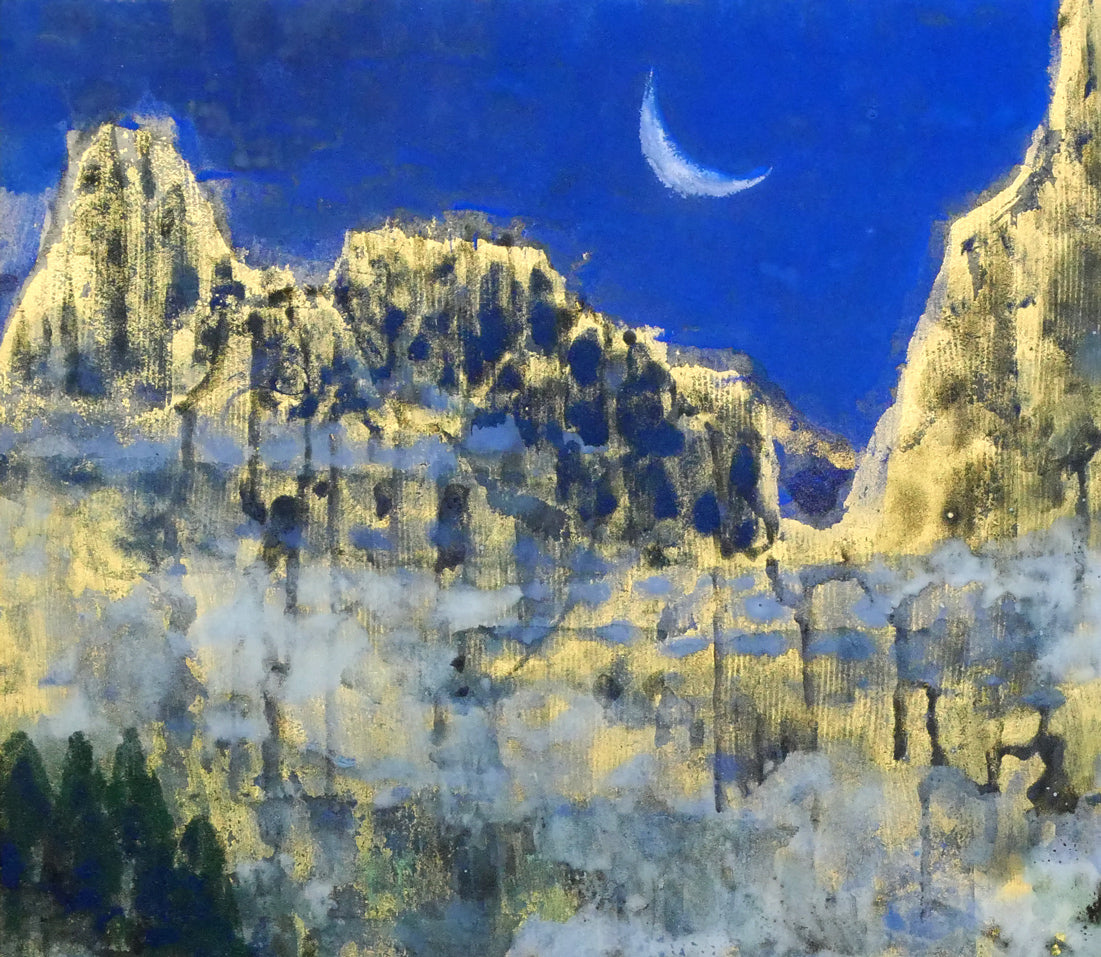 後藤純男「深山浄韻」日本画・P10号 拡大画像1