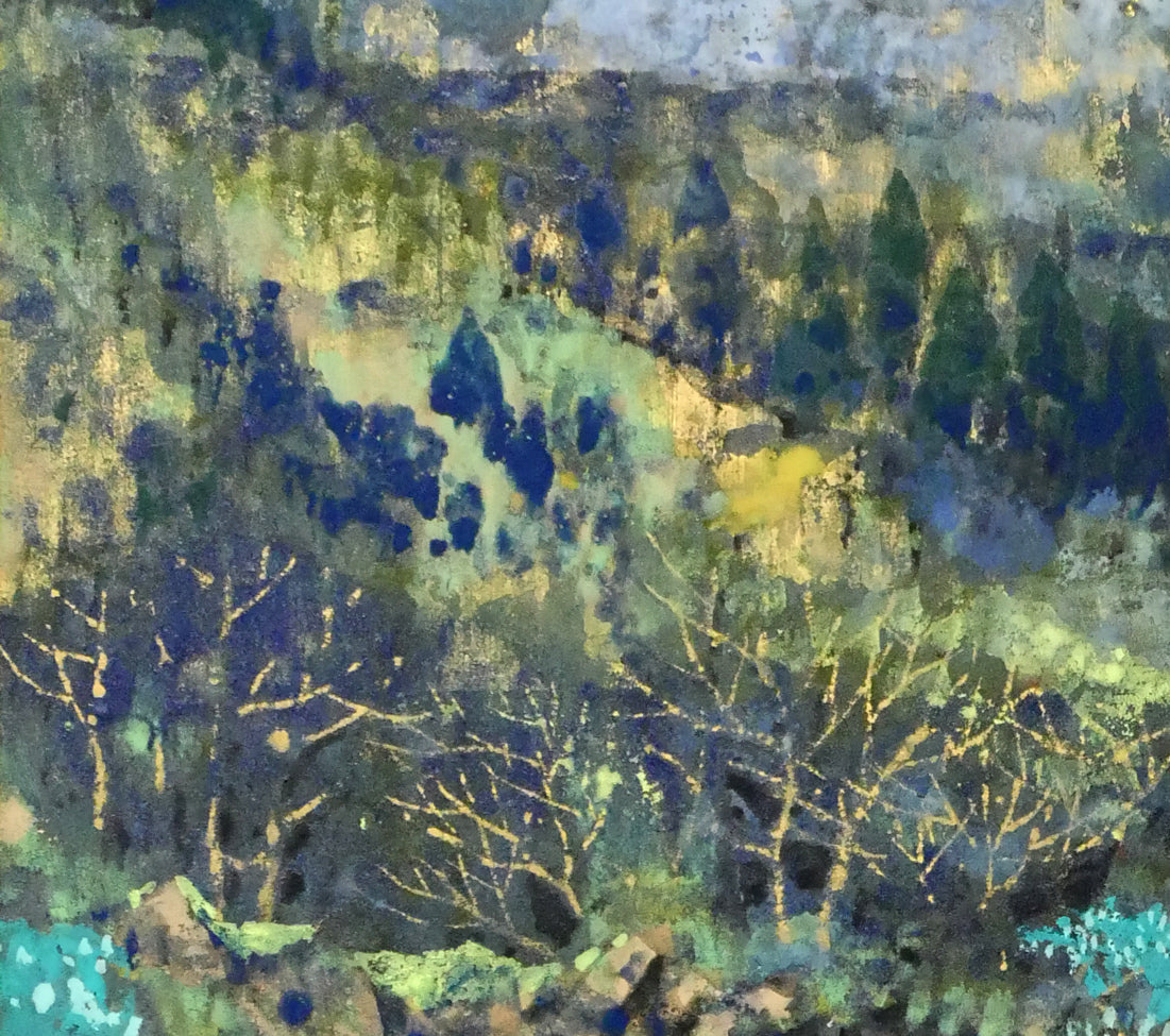 後藤純男「深山浄韻」日本画・P10号 拡大画像3