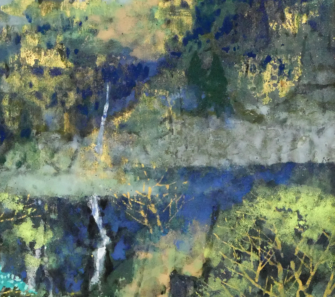 後藤純男「深山浄韻」日本画・P10号 拡大画像4