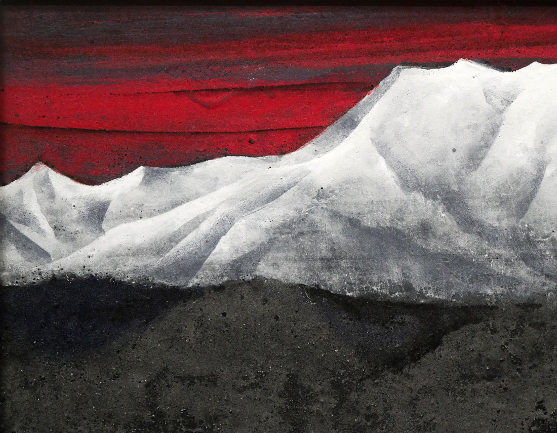 後藤純男「支笏湖」日本画・F6号 拡大画像1