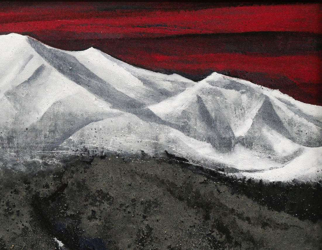 後藤純男「支笏湖」日本画・F6号 拡大画像2