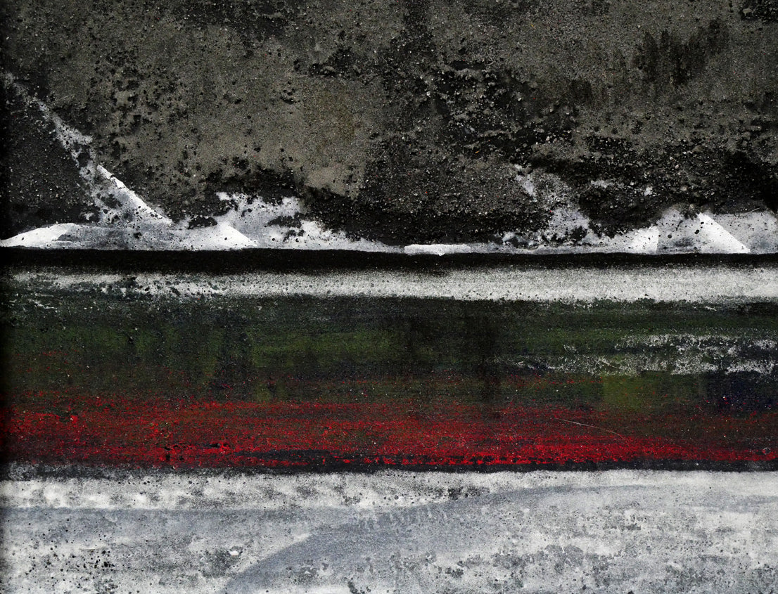 後藤純男「支笏湖」日本画・F6号 拡大画像3