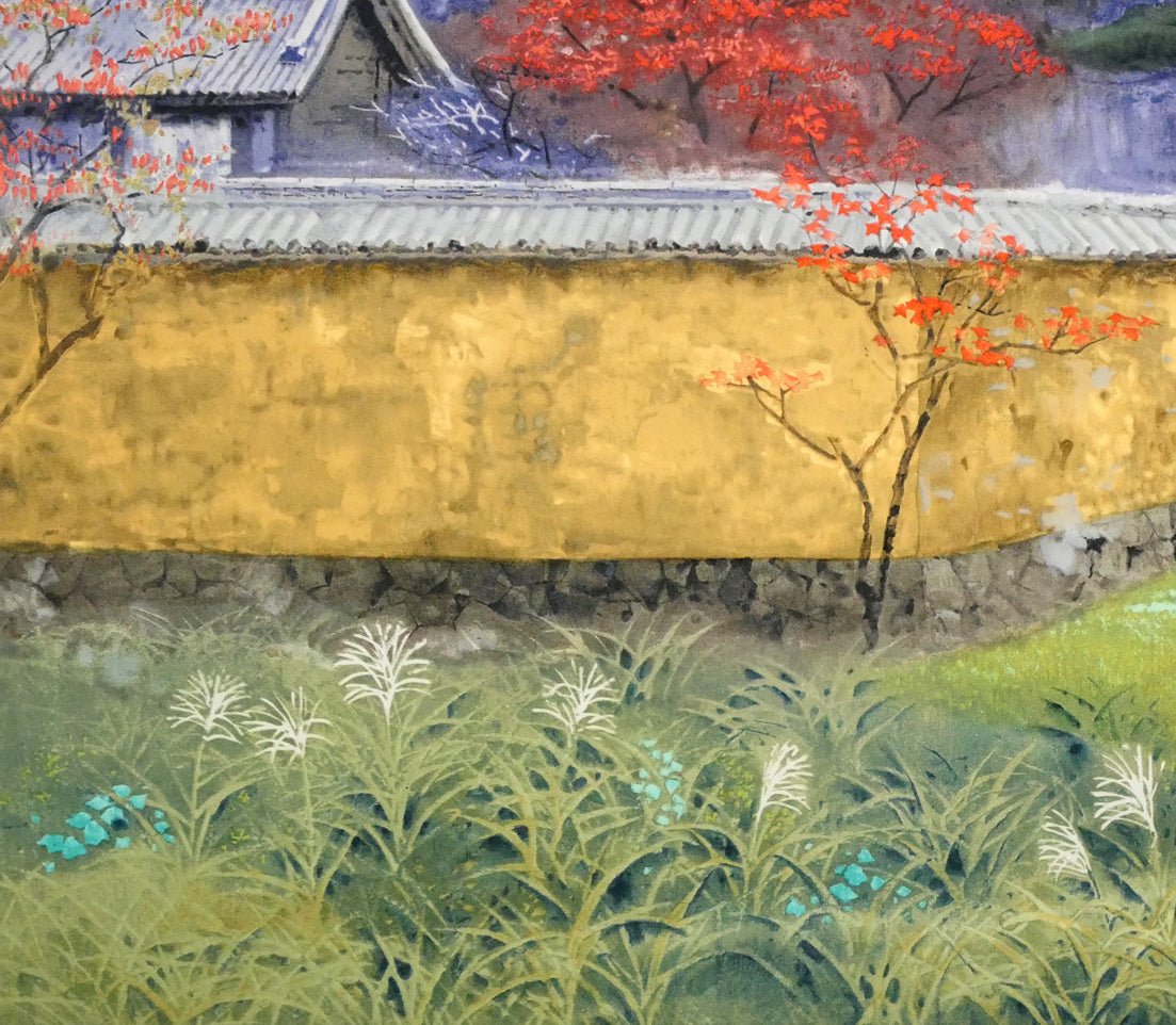 後藤純男「塔映 月」リトグラフ 拡大画像3