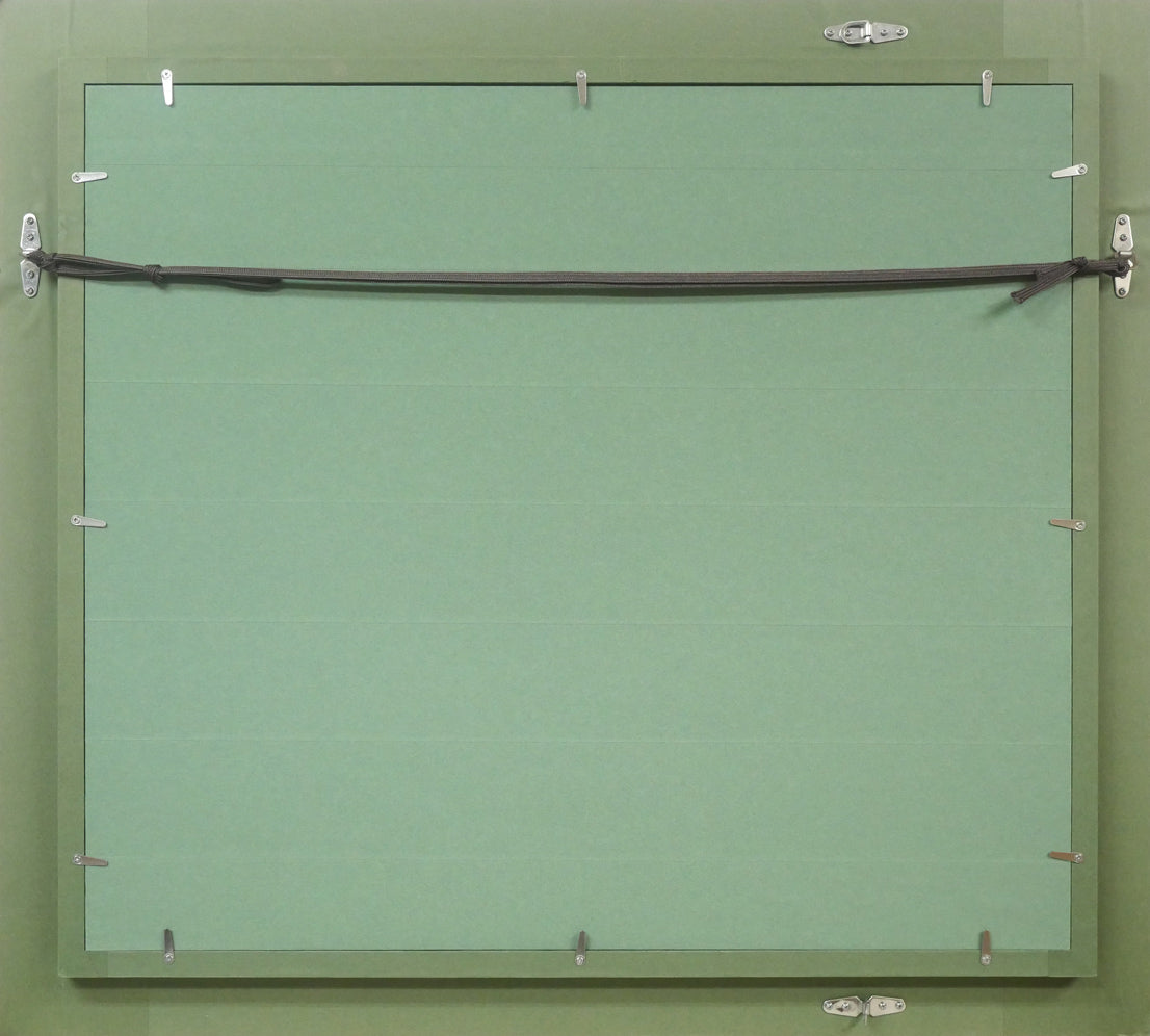 後藤俊子「赤いバラ」油絵・F10号 額縁裏側画像