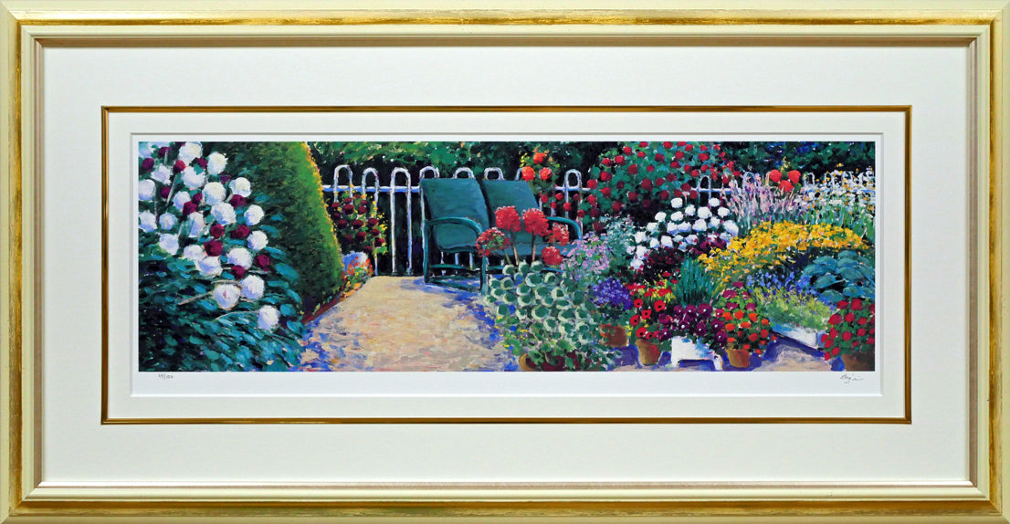 ギィ ベガン(Guy Begin)「モン・ジャルダン・エテ(夏の庭)」ジクレー版画