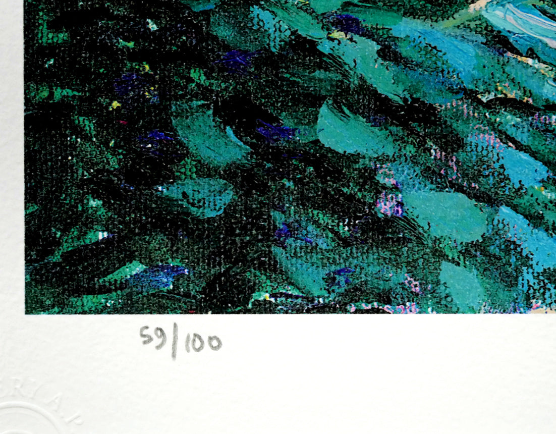 ギィ ベガン(Guy Begin)「モン・ジャルダン・エテ(夏の庭)」ジクレー版画 限定番号(ed,59/100)