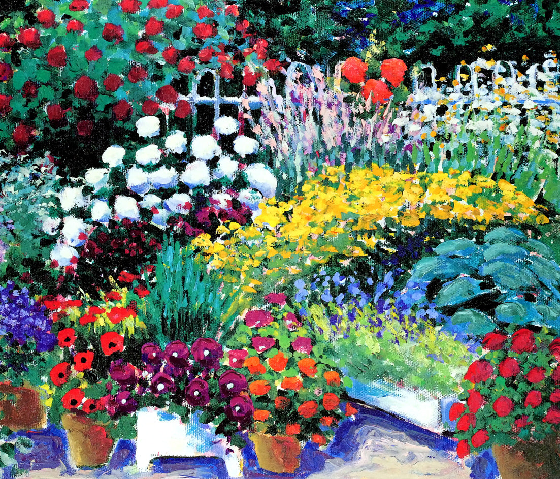 ギィ ベガン(Guy Begin)「モン・ジャルダン・エテ(夏の庭)」ジクレー版画 拡大画像3