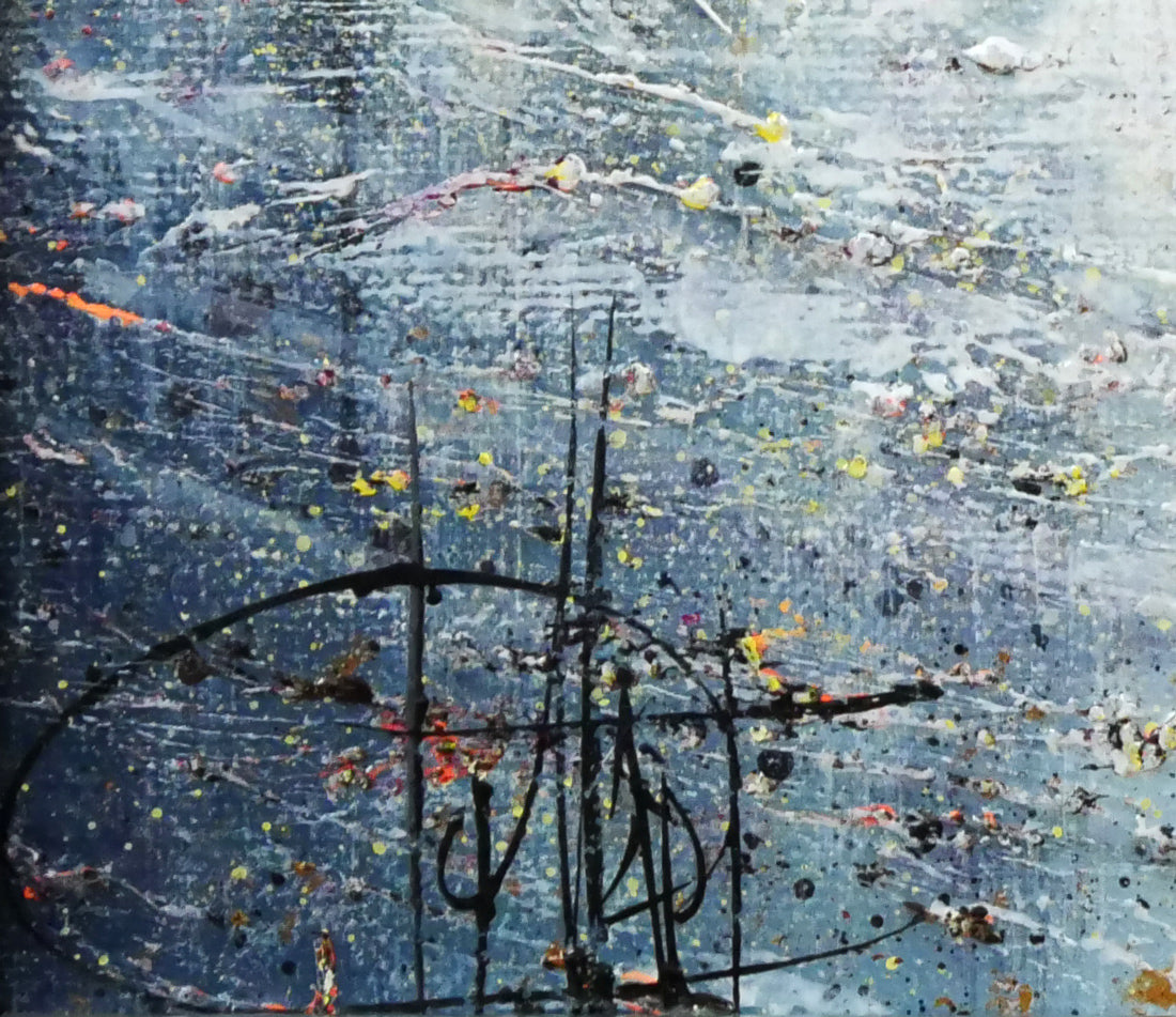 ギィ デサップ(Guy DESSAPT)「パリ・雨の下で」油絵・仏F5号 サイン拡大画像