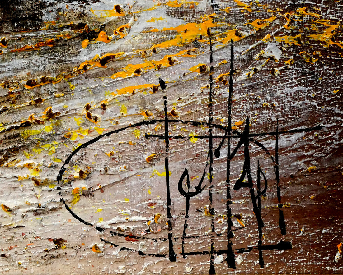 ギィ デサップ(Guy DESSAPT)「パリ、フランス学士院と馬車」油絵・仏F5号 サイン拡大画像