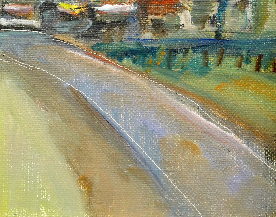 萩原英雄「風景画」油絵・F3号 拡大画像4