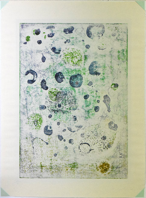 萩原英雄「雪国(Snow Country)」木版画 作品裏側画像