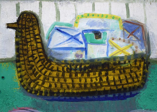 箱根寿保「花の贈りもの」油絵・F6号 拡大画像1