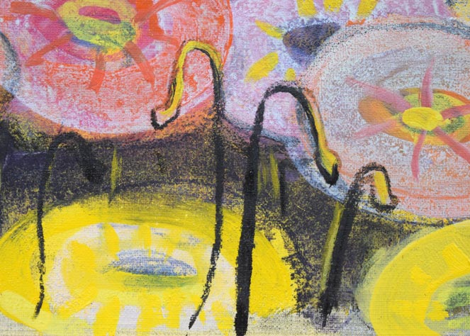 箱根寿保「花の贈りもの」油絵・F6号 拡大画像7