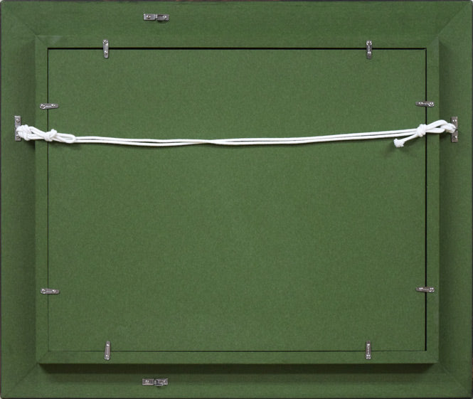 箱根寿保「花の贈りもの」油絵・F6号 額縁裏側画像