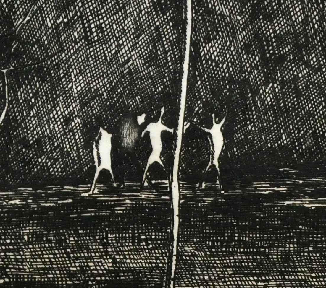 浜田知明「初年兵哀歌『頭』」エッチング・アクアチント(銅版画) 拡大画像4