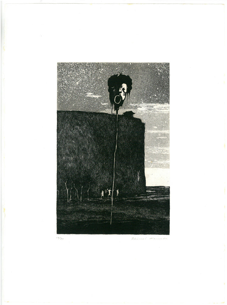 浜田知明「初年兵哀歌『頭』」エッチング・アクアチント(銅版画) 作品シート全体画像(表)