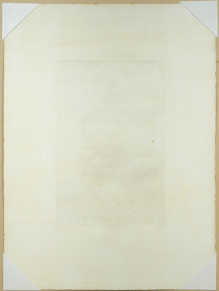 浜田知明「初年兵哀歌『頭』」エッチング・アクアチント(銅版画) 作品シート全体画像(裏)