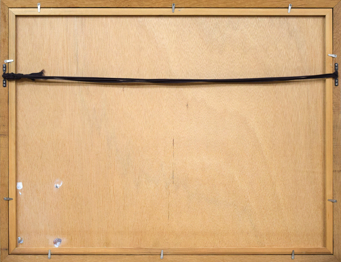 浜田泰介「Otaru(小樽)」水彩画・10号 額縁裏側画像