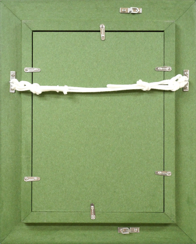 塙賢三「サーカス」油絵・SM 額縁裏側画像