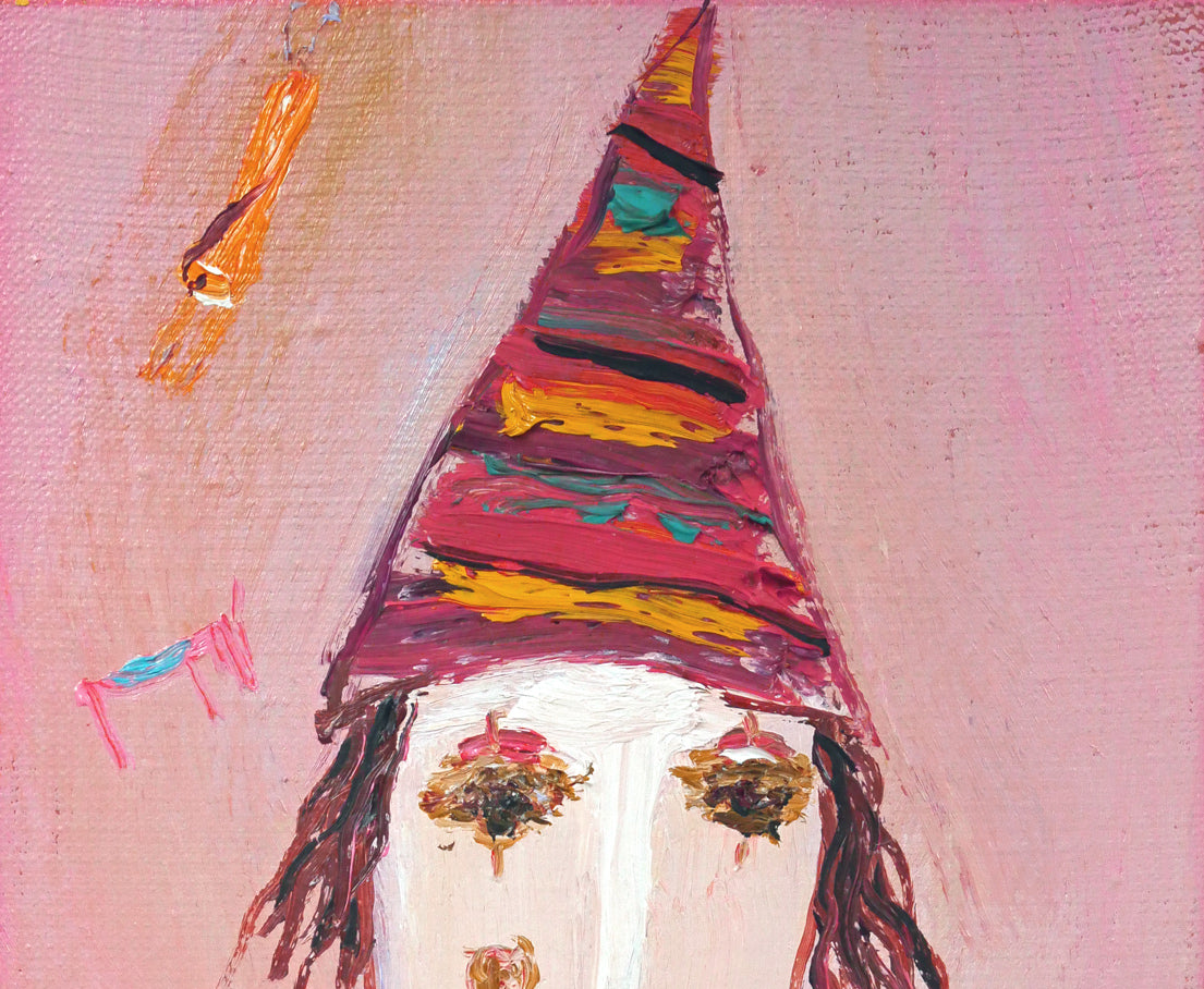 塙賢三「サーカス」油絵・SM 拡大画像1