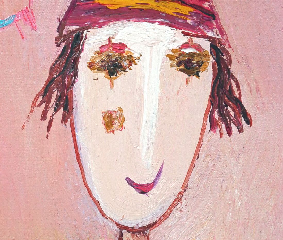 塙賢三「サーカス」油絵・SM 拡大画像3