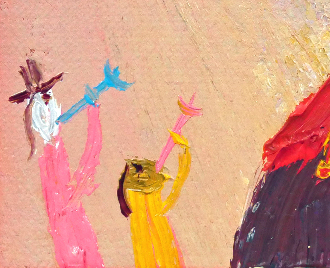 塙賢三「サーカス」油絵・SM 拡大画像4