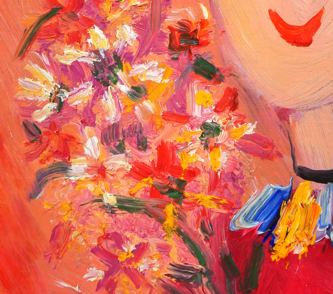 塙賢三「花束を持つ道化」油絵・SM 拡大画像4