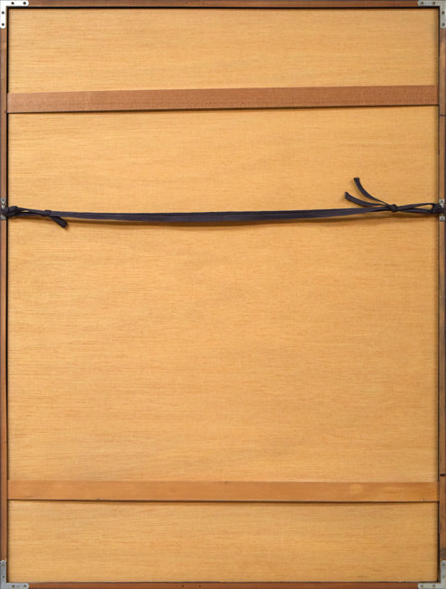 羽生輝「花」彩色画・8号 額縁裏側画像