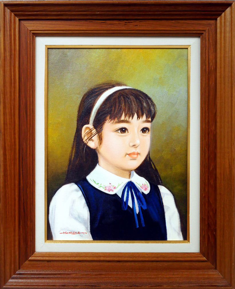 原田優「早春」油絵・F4号